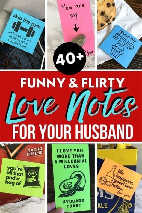 33 Flirty And FREE Lunchbox Notes For Your Man Cute Notes For