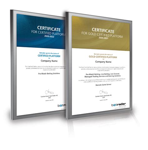 Betradar Platform Certification - Betradar