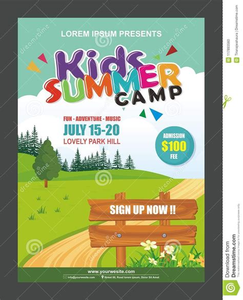 summer camp flyer template
