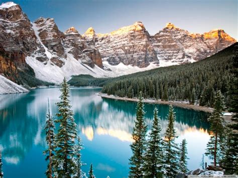 Canada Winter Moraine Lake Alberta 1400x1050