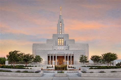 Draper Utah Temple -Sunrise. Robert A. Boyd Fine Art and LDS Temples