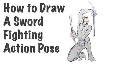 How To Draw A Sword Fighting Action Pose Youtube