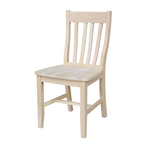 The dining wooden chairs on alibaba.com are perfectly suited to blend in with any type of interior decorations and they add more touches of glamor to your existing decor. International Concepts Unfinished Wood Dining Chair (Set ...