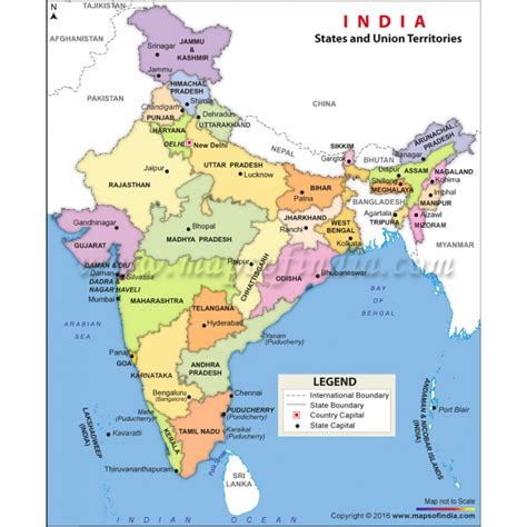 Buy Political Map Of India