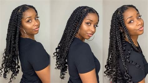 Big Knotless Braids With Curly Ends The Latest Trend In Hair Styling