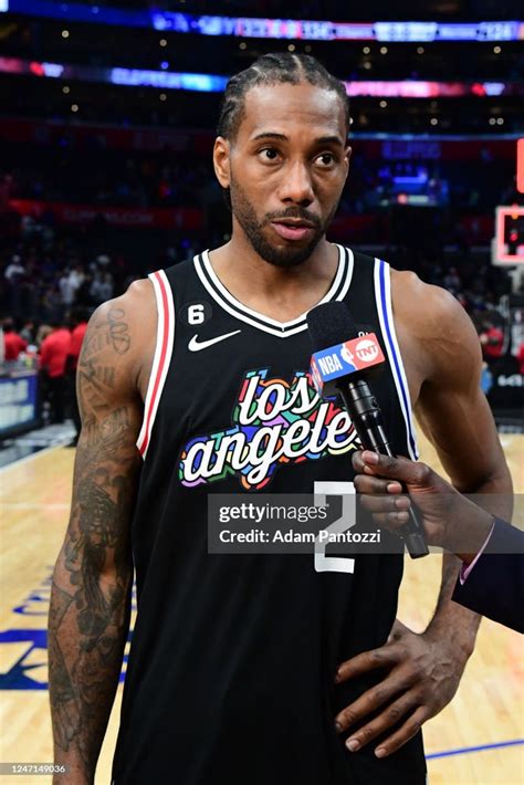 Kawhi Leonard Of The La Clippers Talks To The Media After The Game On