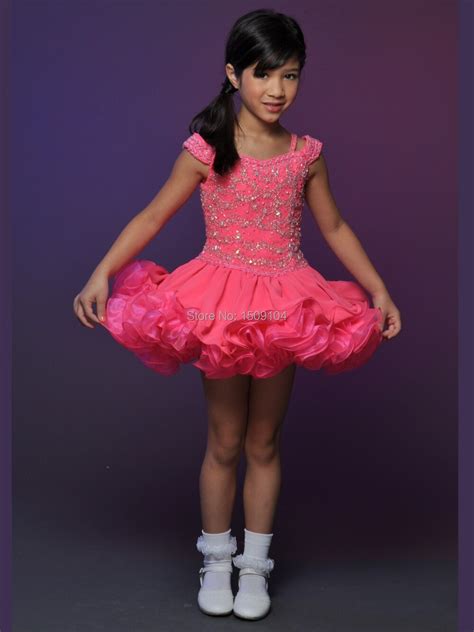 Hot Selling Lovely Beautiful Bubblegum Pink Short Little Rosie Pageant