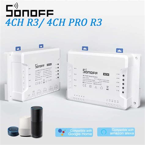 Công Tắc Sonoff 4ch And 4ch Pro R3 Điều Khiển Cửa Cuốn Đảo Chiều Động