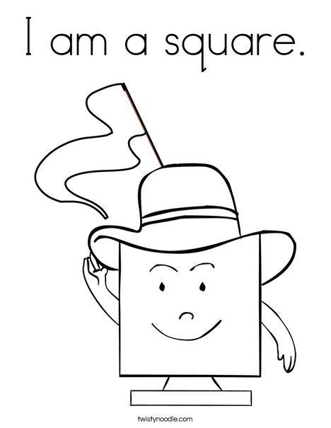 For toddlers square square youtube pentagon circle triangle,rectangle learn shapes and colors wood puzzle shape collage square. Square with Hat Coloring Page | Shape worksheets for ...