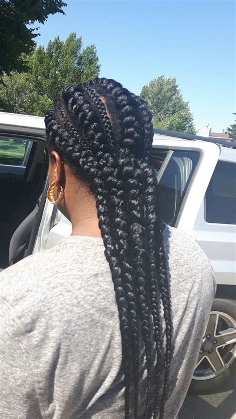 Tree ghana braids are very popular right now in ghana hairstyles. All back Ghana braids (With images) | Braids, Ghana braids, Hair styles