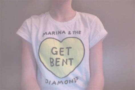 Marina And The Diamonds Get Bent Heart T Shirt White Music