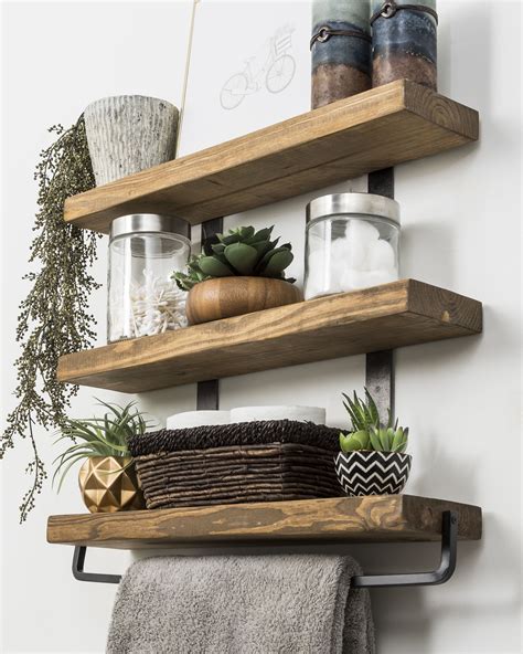 Brilliant Floating Shelf With Towel Rack Wood To Make Shelves