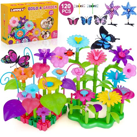 Flower Garden Building Toys 120pcs Toy Ts For 3 4 5 6 Years Old Girls