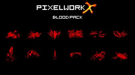 Pixel Fx – Blood Pixel art effects + Decals – ASSET CLOUD