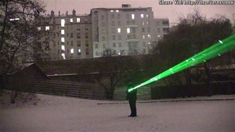 1000mw Blue Laser Beams In Falling Snow Green Laser Beam Youtube
