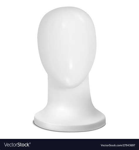 Unn Mock Up White Mannequin Head Royalty Free Vector Image