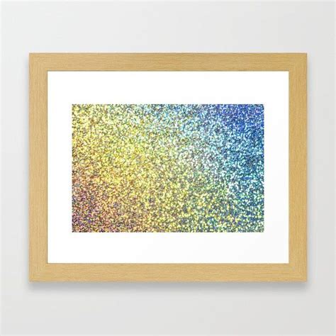 Buy Blue And Gold Glitter Ombre Framed Art Print By Newburydesigns