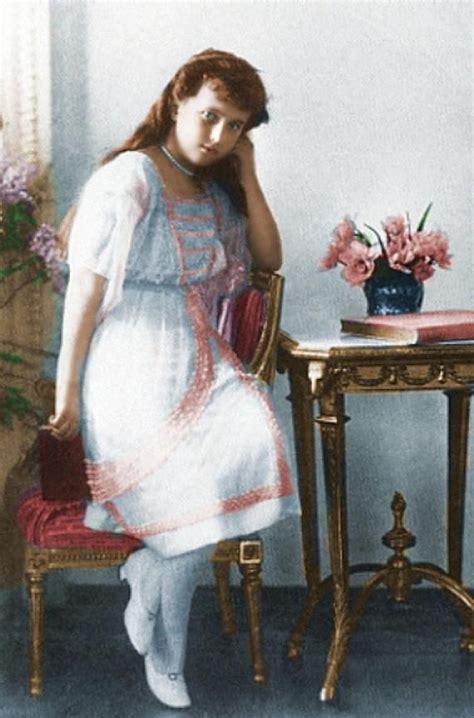Anastasia Romanov 16 Years Old Coloured Tsar Nicolas Ii Tsar