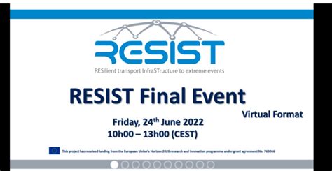 The H2020 Project Resist Is Organising Its Final Event And Invites You
