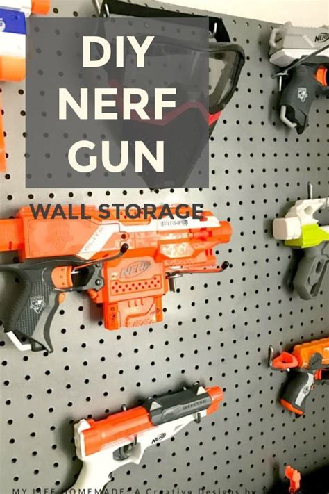 Haha #nerfer #nerfgun #skydiving #nerfwar #nerfgunattachments original post: DIY Nerf Gun Wall Storage by my life homemade ~ Creative ...