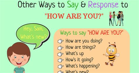 Different Ways To Say And Response To How Are You Eslbuzz Learning