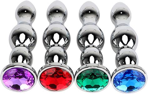 Amazon Com Anal Plug Stainless Steel Long Butt Plug Metal Anal Beads