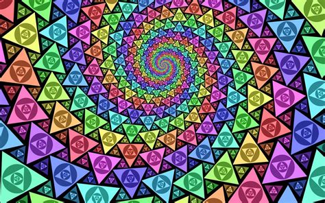 Pattern Triangle Optical Illusion Abstract Colorful Wallpapers Hd