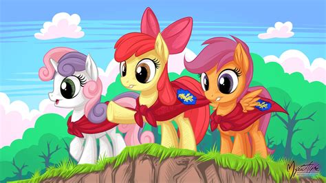 675579 Safe Artist Mysticalpha Apple Bloom Scootaloo Sweetie