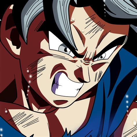 Download Wallpaper 2932x2932 Goku Angry Face Anime Dragon Ball Super