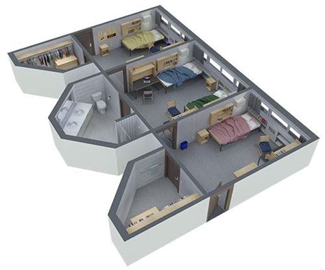 Quad Room Diagram South Residence Representative Only Not All Rooms