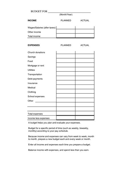How Does A Monthly Budget Worksheet Help You Budgeting Worksheets