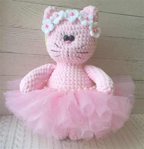 Cat plush pattern sewing stuffed animal doll pdf. Knit cat | Knitted plush toy | Gift for girl |Amigurumi ...