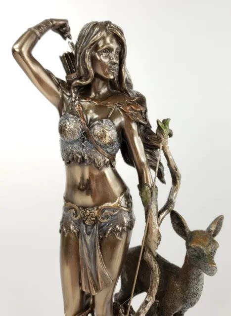 Artemis Greek Mythology Goddess Of Hunt Moon Chastity Statue Bronze Finish Picclick