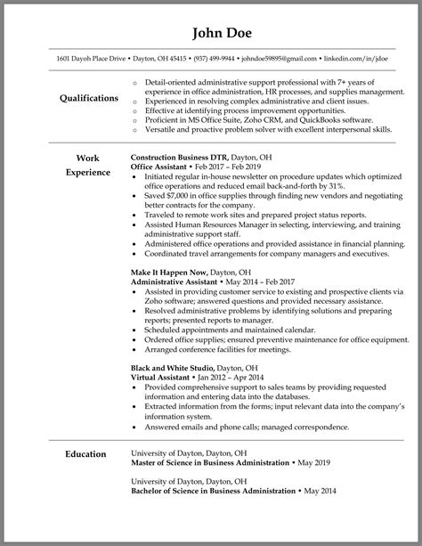 administrative assistant job description sample construction