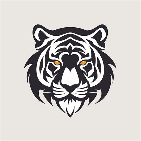 Premium Vector Hand Drawn Tiger Head Logo Design
