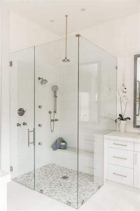 Dreamstime is the world`s largest stock photography community. White and gray river rock stone shower floor tiles add a ...