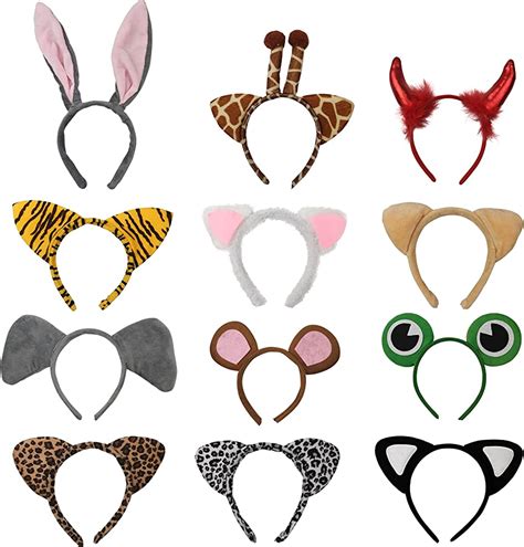 Plush Zoo Animal Ear Headbands 12 Oriental Trading
