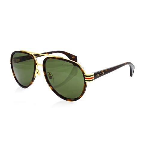gucci men s gg0447s sunglasses havana gold green gucci touch of modern