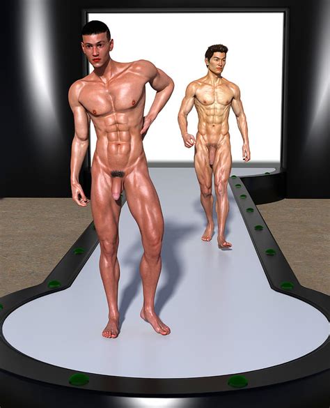 Nude Male Fashion Catwalk 2 Digital Art By Barroa Artworks Fine Art