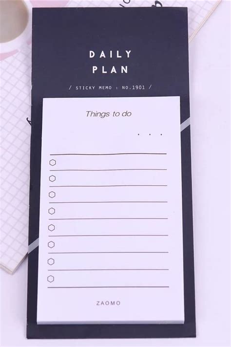 Daily Checklist Plan Sticky Notes For Organisation Bullet Journal