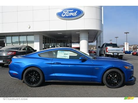 2017 Lightning Blue Ford Mustang Gt Premium Coupe 118575463 Photo 2
