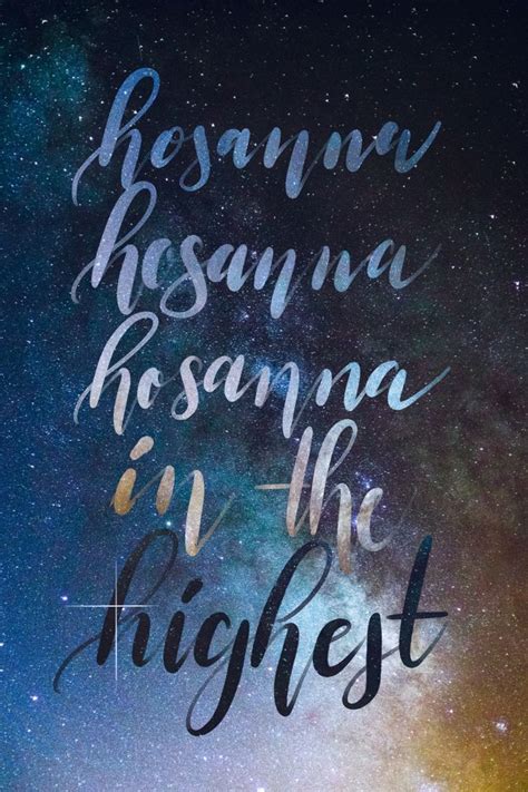 Brooke fraser singing her most popular song, well she wrote it but its not her song really its more jesus' song but hey you all know what i mean, listen to it! Calligraphy of a quote from the Hillsong United worship song Hosanna. My daughter loves when I ...