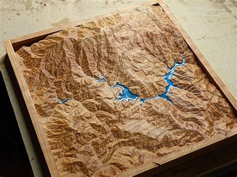 Custom Personalized Wooden Relief 3d Maps Topographic Map Etsy
