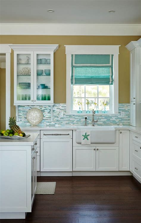 Beach House Kitchen With Turquoise Decor Home Bunch Interior Design
