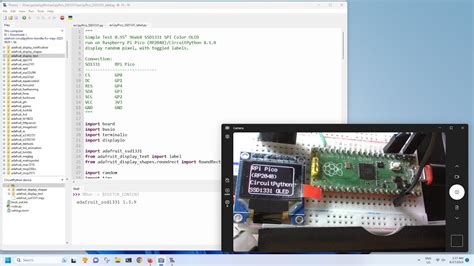 Raspberry Pi Pico CircuitPython To Drive SSD SPI Color OLED YouTube