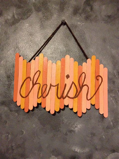Colorful Popsicle Stick Wall Art