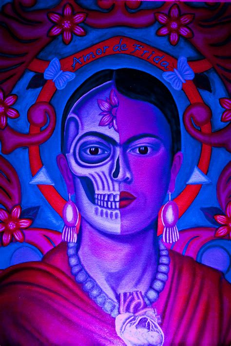 Frida Kahlo Detail Of A Dia De Los Muertos Painting Of Fri Flickr
