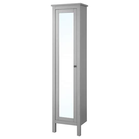 Hemnes High Cabinet With Mirror Door Gray 19 14x12 14x78 34 Ikea