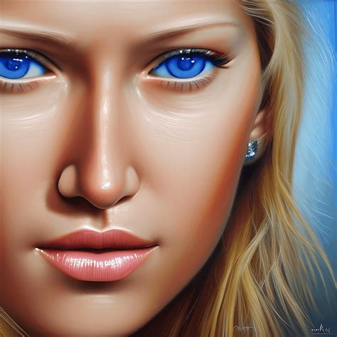 Close Up Oil Painting Portrait · Creative Fabrica