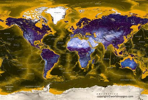 High Resolution World Topographic Map World Map Geo